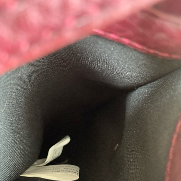 COLAB Women Technology Crossbody Bag Pebbled Faux Leather Phone Purse/Maroon - Picture 7 of 9